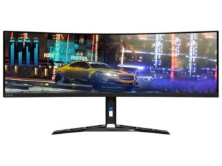 LENOVO Monitor Legion R45w-30 Gaming 44.5&apos;&apos; DUAL QHD VA Curved, HDMi, Display Port, USB-C,RJ45,AMD FreeSync Premium Pro, Speakers, 3YearsW