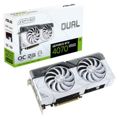 ASUS VGA DUAL-RTX4070S-O12G-WHITE, 12GB, GDDR6X