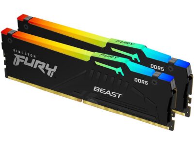 KINGSTON Memory KF560C30BBEAK2-64 FURY Beast Black RGB DDR5, 6000MT/s, 64GB KIT OF 2, EXPO
