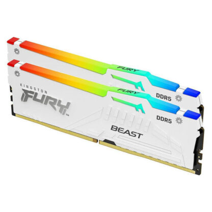 KINGSTON Memory KF560C30BWAK2-64 FURY Beast WHITE RGB DDR5, 6000MT/s, 64GB KIT OF 2, EXPO