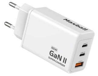 MAXBALL Charger T826 GaN II 3-Ports USB 65W White