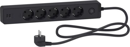 APC Socket ST945U1B, 5 Outlets ,USB Type, 1.5m Cable, Anthracite