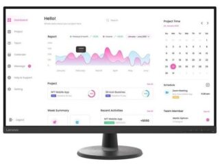 LENOVO Monitor D32-45 31.5&apos;&apos; FHD VA, Slim Bezel, HDMi, Display Port, 3YearsW