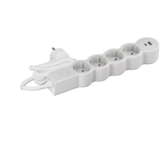 Legrand SurgeArrest 4 Outlets 1.5m,USB A+C, Cable White/Grey