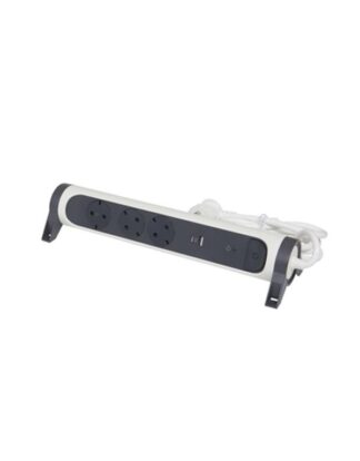 Legrand SurgeArrest 3 Outlets 1.5m Cable SPD White/Grey Rotating