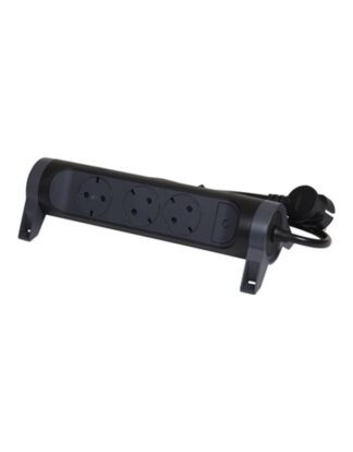 Legrand SurgeArrest 3 Outlets 1.5m Cable Black/Grey Rotating