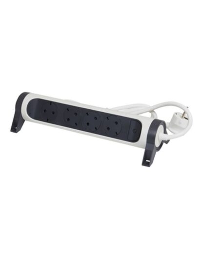 Legrand SurgeArrest 4 Outlets 3m Cable White/Grey Rotating