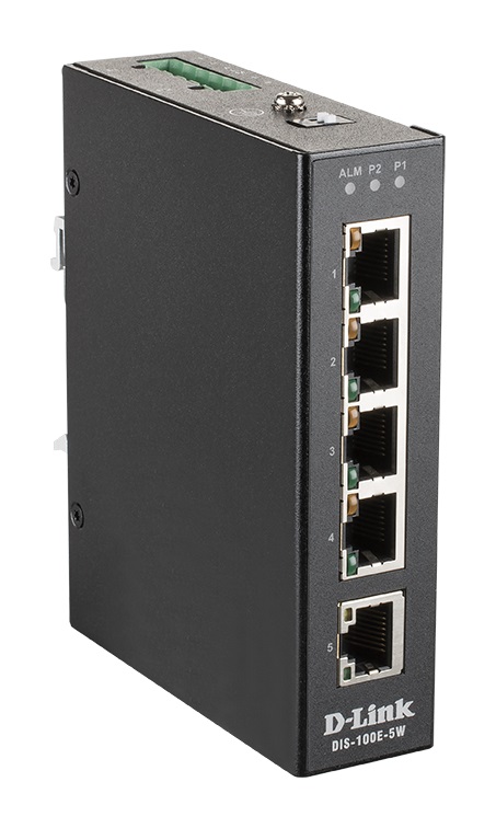 D-LINK DIS-100E-5W INDUSTRIAL 10/100 UNMANAGED SWITCH