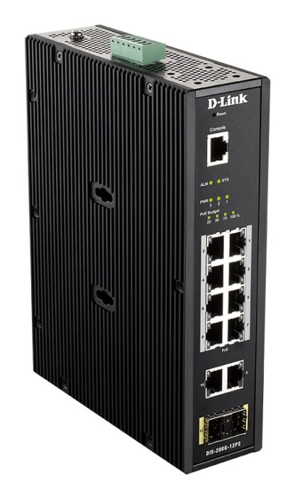 D-LINK DIS-200G-12PS INDUSTRIAL SWITCH 8XGB POE,2xGB,2xSFP