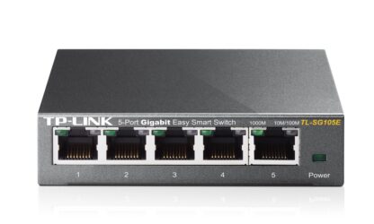 TP-LINK Switch TL-SG105E, 5 port Easy Smart, 10/100/1000 Mbps, Steel Case