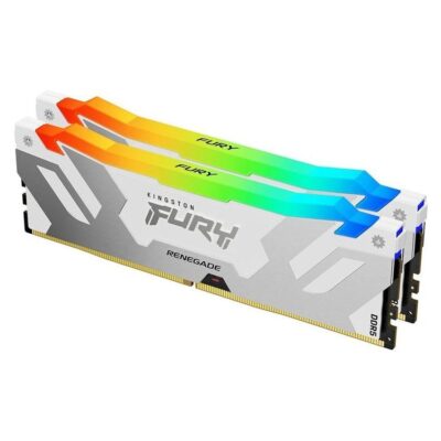 KINGSTON Memory KF576C38RWAK2-32 FURY Renegade WHITE RGB DDR5, 7600MT/s, 32GB kit of 2